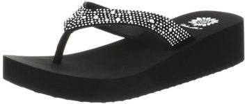 Yellow Box Women's Africa Flip Flop, Black, 8 M US