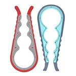 Jar Opener, Jar Openers 4 in 1, Jar Gripper, Jar Lid Opener, Jar Opener for Weak Hands, Arthritis Hands and Seniors (Red+Blue)