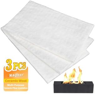 MAQIHAN Ceramic Wool Sheet - 3PACK Ceramic Wool Wick Ceramic Fiber Insulation Fire Pit Insert for All Fireplace Tabletop Firepit Long Burning Time