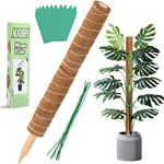 Augshy Total Length 24 Inch Coir Totem Pole - 2 Pcs 12 Inches Moss Pole, Coir Moss Stick for Monstera Climbing Indoor Creepers Plant Support Extension