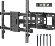 BONTEC TV Wall Bracket for 32-85 Inch LED LCD, Full Motion Swivel Tilt TV Wall Mount, Heavy Duty Dual Arms up to 60kg, Max VESA 600x400mm, Universal TV Mount with Bubble Level and Cable Ties