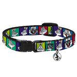 Cat Collar Breakaway Bugs Bunny Expression Blocks Multi Color 8 to 12 Inches 0.5 Inch Wide