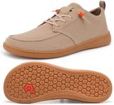 Men's Barefoot Wide Toe Box Shoes - Minimalist Barefoot Shoes with Zero Drop Sole Extra Wide Slip on Walking Shoes for Men, Wt02 | Nut, 9 Wide