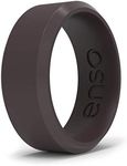 Enso Rings Bevel Classic Silicone Wedding Ring – Hypoallergenic Unisex Wedding Band – Comfortable Band for Active Lifestyle – 8mm Wide, 2.16mm Thick Coffee Bean: 11