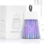 Mosquito Killer Lamp, Fly Zapper Electric Indoor UK, 18W 1200mAh Rechargeable Fly Killer, 360° Attract Insect Bug Zapper For Outdoor Camping, Home Kitchen, Bedroom Dormitory, 20m² Coverage