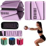 SPORTBIT Wrist Weights for Women - Pair of 1lb Platinum-Cured Silicone Wrist and Ankle Weights, Adjustable, Durable, Non-Slip Design, Ideal for Strength Training, Yoga, Running and Home Activities