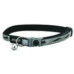 Rogz Catz NightCat Paws Collar, Black