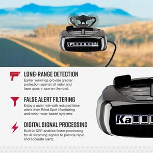 Cobra RAD 480i Radar Detector – Long Range, Bluetooth, Voice Alerts