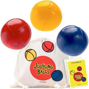 Covelico Juggling Balls, Set of 3 Vibrant Juggling Balls for Beginners - Learn to Juggle with Juggle Balls Suitable for Kids, Teens, & Adults. Beginner & Professional Kit - Stylish Bag & Instructions