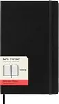 Moleskine 2024 Daily Planner, 12M, Large, Black, Hard Cover (5 x 8.25)