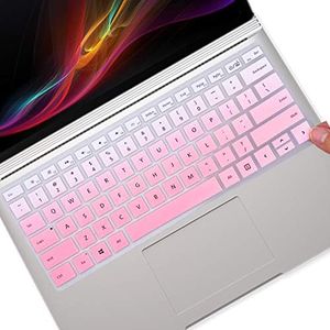 Keyboard Cover for Microsoft Surface Book 3/Surface Book 2 13.5" 15", Surface Laptop 5 /Surface Laptop 4 /Surface Laptop 3 13.5" 15", Surface Laptop Protective Cover Skin -Gradual Pink