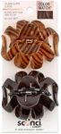 Scunci by Conair jaw claw clips - hair accessories for women - claw clips for thick hair - claw clip - Black & Tortoise- 2 Count