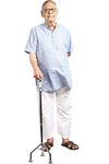 Entros Tripod 3 Legs Walking Stick KL926 | Aluminum Frame with Height Adjustable | Lightweight Walking Stick with Anti-Skid Base | Walking Cane for Senior Citizen, Patients & Handicaps