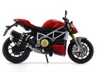 Maisto Ducati Super Naked S Bike Red 1:12 Scale Diecast Model Miniature Show Motorcycle, for Collectors, Gifting, Décor and Love of Biking