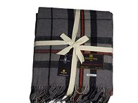 Merino Wool Tartan Blanket - Thompson Grey