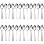 Teaspoons (5.4 inch), Hunnycook Teaspoons Set 24 Pieces, Stainless Steel Tea Spoons Cutlery, Mirror Polished Dessert Spoon Set, Teaspoons for Home, Kitchen or Restaurant, Dishwasher Safe