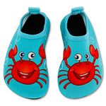 Bigib Toddler Kids Swim Water Shoes Quick Dry Non-Slip Water Skin Barefoot Sports Shoes Aqua Socks for Boys Girls Toddler (7 Toddler, Crab)