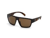 Adidas Men's SP0008 Sunglasses, Dark Havana/Brown Polarized, 61