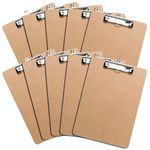 Clipboards (Set of 10) by Office Solutions Direct! ECO Friendly Hardboard Clipboard, Low Profile Clip Standard A4 Letter Size