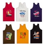 BODYSHINE Printed Vest baniyan Cotton Inner wear for Baby Summer wear Sleeveless Undershirts for Kids Sando ganji Tank-Tops Toddler Girls/Boys Pack of 6 Multicolour