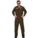 US Navy Top Gun Men's Jumpsuit Fancy Dress Costume 2X-Large