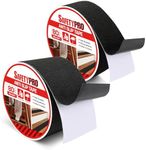 SafetyPro 4" x 35 Feet & 2" x 35 Feet Anti-Slip Tape, 2PC Heavy Duty Safety Tape for Stairs Outdoor/Indoor, Waterproof Non-Slip Grip Tape with Strong Traction Friction Abrasive Adhesive, Black