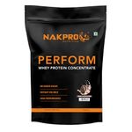 NAKPRO Perform Whey Protein Concentrate 500g Cookies & Cream | 24g Protein, 5.3g BCAA | Trustified Certified 100% Authentic Supplement Powder & No Adulteration | Fast Absorbing Whey Protein Powder