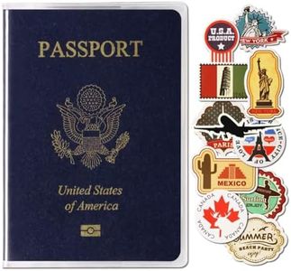 WHALEZON 5 Pack Clear Passport Cover, Transparent Plastic Passport Protector