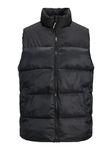 JACK & JONES Men's Puffer Vest JJETOBY BODYWARMER COLLAR SN Black Small