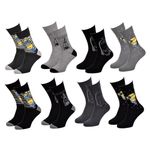 Ozabi Socks Pack MEN DESPICABLE ME (as8, numeric, numeric_5_point_5, numeric_8, regular, regular, Pack of 8 Pairs 4967)