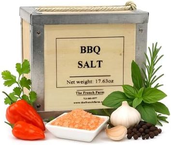 The French Farm Sea Salt BBQ Salt Box 17.64oz – Gourmet French Seasoning for Grilling, Smoking, and Cooking – All-Natural Handcrafted Sea Salt Blend for Meat, Veggies, Premium Culinary Salt