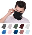 FREECULTR Cotton Unisex Plain Bamboo Bandana Anti Microbial Multipurpose Headband Cloth Face Mask For Dust And Sun Protection-Pack Of 11