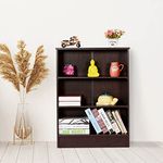 DeckUp Dusun Engineered Wood Book Shelf and Display Unit( Set of 1 ,Dark Wenge, Matte Finish)