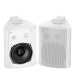 Herdio 5.25 Inches 300 Watts Bluetooth Outdoor Speakers with Superior Dome Tweeter ALL Weather Wired Wall Mount System,White