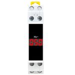 Amicisense Frequency Tester, Ac 80~500V 99Hz Mini Frequency Meter With Led Display, 35Mm Din Rail Mounted - White