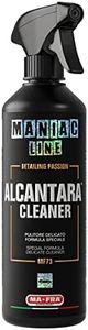 Ma-fra, Maniac Car Detailing Line, Alcantara Cleaner, Pulitore Specifico Delicato per Pulizia di Tessuti in Alcantara, Formula Speciale Efficace su Macchie Ostinate e Sporchi Misti, Formato da 500ml