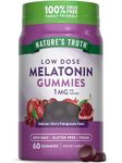 Melatonin Gummies | 1mg | 60 Count | Vegan, Non-GMO & Gluten Free | Cherry Pomegranate Flavor | by Natures Truth