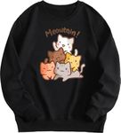 ABSOLUTE DEFENSE Cute Cat Sweatshirt Hoodie Men Women Casual Stylish Latest Black Lavender Pink White