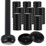 64 Pack Wrought Iron Chair Leg Gliders - Patio Furniture Feet Cap Glides Replacement - Black 1.5 Inch Outdoor Vintage Table and Chair Furniture Leg Gliders Floor Protectors