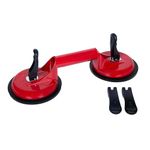 Zaptec Double Suction Cup, Metal Body, Heavy Duty, 100 Kg Capacity For Lifting Tile and Glass