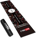 CyeeLife Dart Board Mat with Carrying Bag&Throw line for Steel and Soft Tip Darts Games with Start Lines