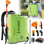 SYLSTAR Battery Powered Knapsack Sprayer 12L,80PSI Pressure Spray Compatible With Makita 18V Battery,Backpack Sprayer With 5 Nozzles,39.3'' Telescopic Wand,For Garden&Lawn