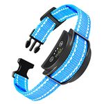 PetJoy Nylon Barking Collar - Automatic Bark Collar with Beep & Shock for Small to Large Dogs, 27 inch, blue