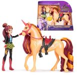 Unicorn Academy, Valentina & Cinder Set with 2 Riding Accessories and Hair Styling Tool, Dolls and Unicorn Toys for Girls Aged 4 and up