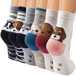 Ambielly Cute Animal Design Women's Casual Comfortable Cotton Crew Socks