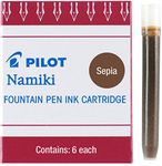 Pilot Namiki IC50 Fountain Pen Ink Cartridge, Sepia, 6 Cartridges per Pack (69006)