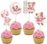 Gyufise 36Pcs Baby Shower Bear Cupc