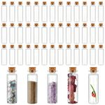 Bokon 200 Pcs Potion Bottles Cork Stoppers Small Glass Bottles DIY Mini Glass Jars Tiny Clear Vials with Cork Lids Cork Bottles for Display Art Crafts Decoration Party Supplies(15 ml)