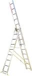 Trade Master Pro® 3 Section Combination Ladder | All in One Extension Ladder, Double Step Ladder | Aluminium | Anti Slip Stabiliser Bar | 150kg Weight Rating | EN131 Pro Certified | Size: 3x9