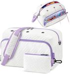 IBFUN Crochet Yarn Knitting Bag 2 Pcs Yarn Storage Organizer Crocheting Bags for Beginners with Shoulder Strap for Knit Accessories Needles Hooks